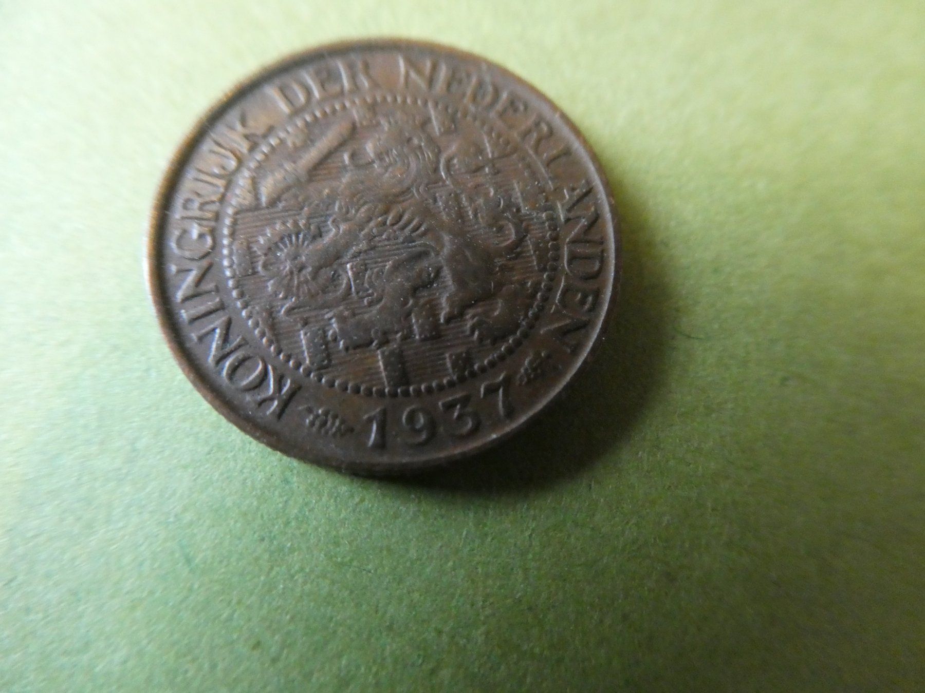 Alle Münzen: Niederlande 1937, 1 Cent – Gebraucht aus Hinterforst von Rohusri