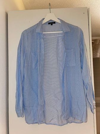Sommerbluse, gestreift blau/weiss, Gr. S, ambiance