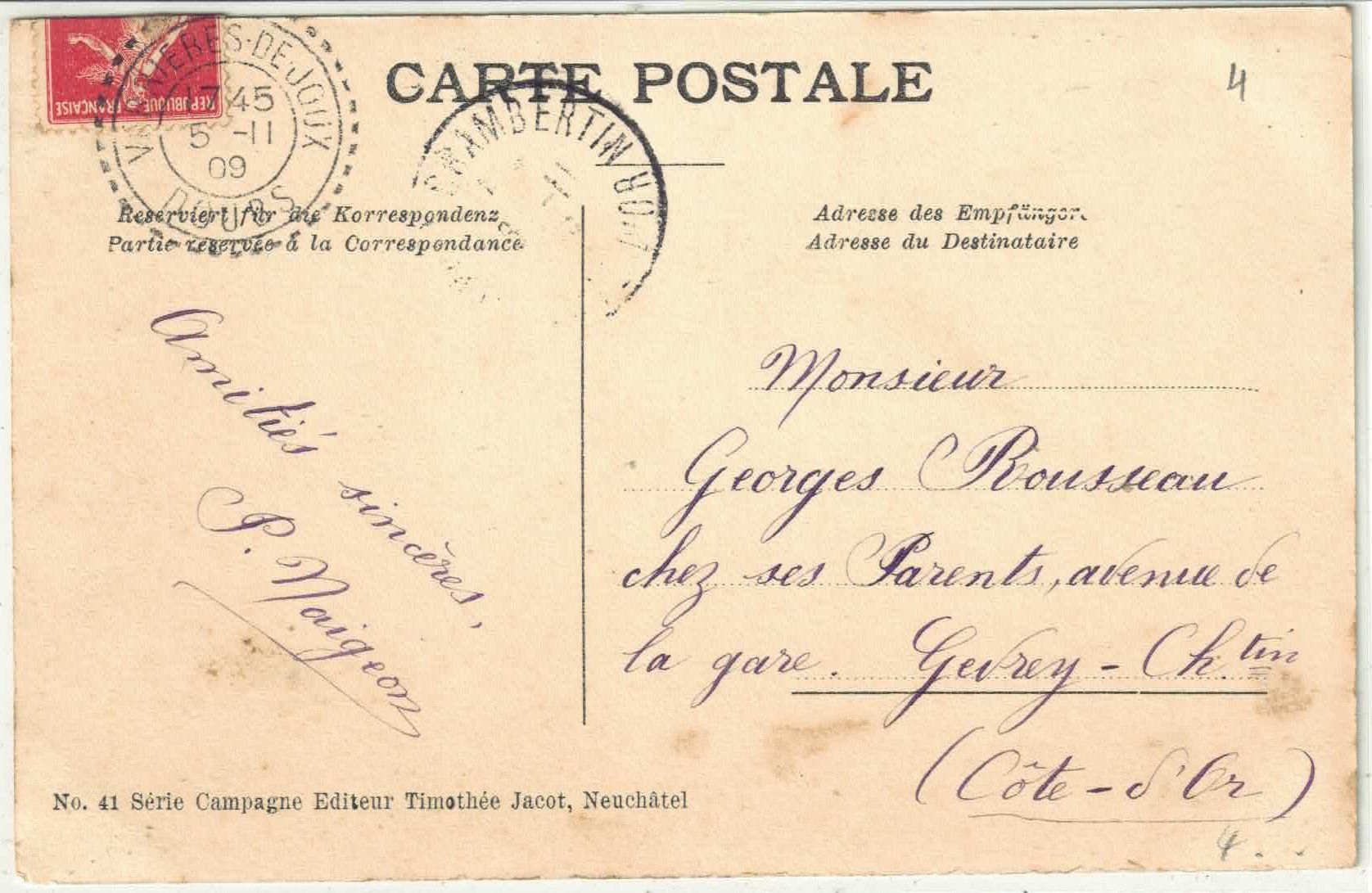 Cartoline postali: Les Verrieres - Pensionnat catholique – Usato da Ettingen venduto da Kartenplanet 1