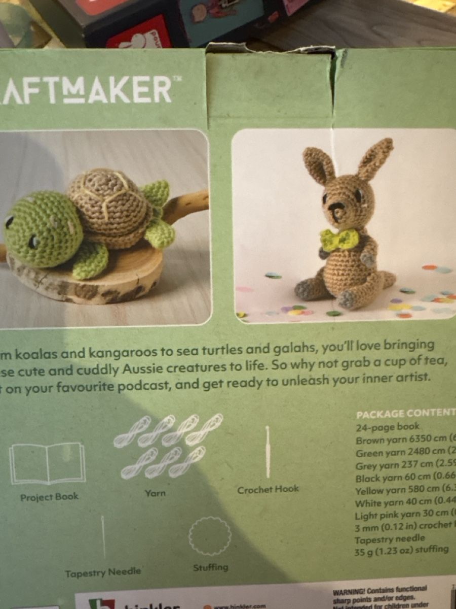 Kit bricolage: Häkelset Schildkröte und Känguru Englisch  – Nuovo (secondo la descrizione) da Mettmenstetten venduto da Coucou1512 1