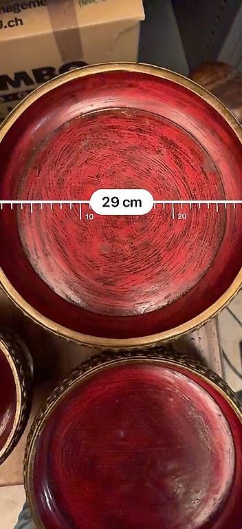 Servierplatten: Ensemble de 4 plateaux décoratifs empilables – Gebraucht aus Versoix von Tamaze47 2