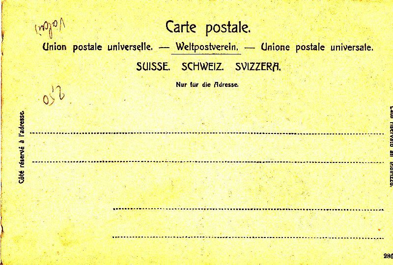 Cartoline postali: Buveret - Hôtel Châlet de la Forêt c1900 – Usato da Emmenbrücke venduto da teestube 1