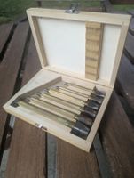 Vintage Star Stifteklöbchen-Set in Holzbox Uhrmacherwerkzeug