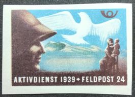 Soldatenmarke 2.WK, Feldpost 24, geschn, Wi FP 17-2
