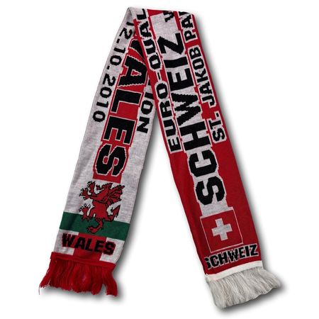 Schweiz / Wales - EM-Qualifikationsspiel 2010 - Fanschal