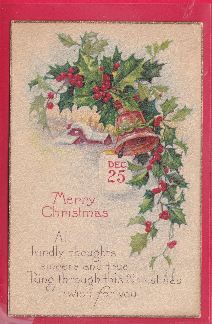 Ansichtskarten: MARY CHRISTMAS, 25. DEC, 20.12.1930 – Gebraucht aus Oberrieden von Gebirgsstelze