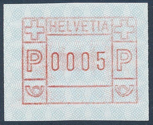 Tous les timbres: ATM 7II Farbton Rotorange ** postfrisch – Neuf (Voir description) à Luzern par atms