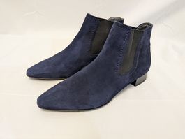 PETER KAISER Veloursleder Chelsea Boots Blau Gr. 37.5