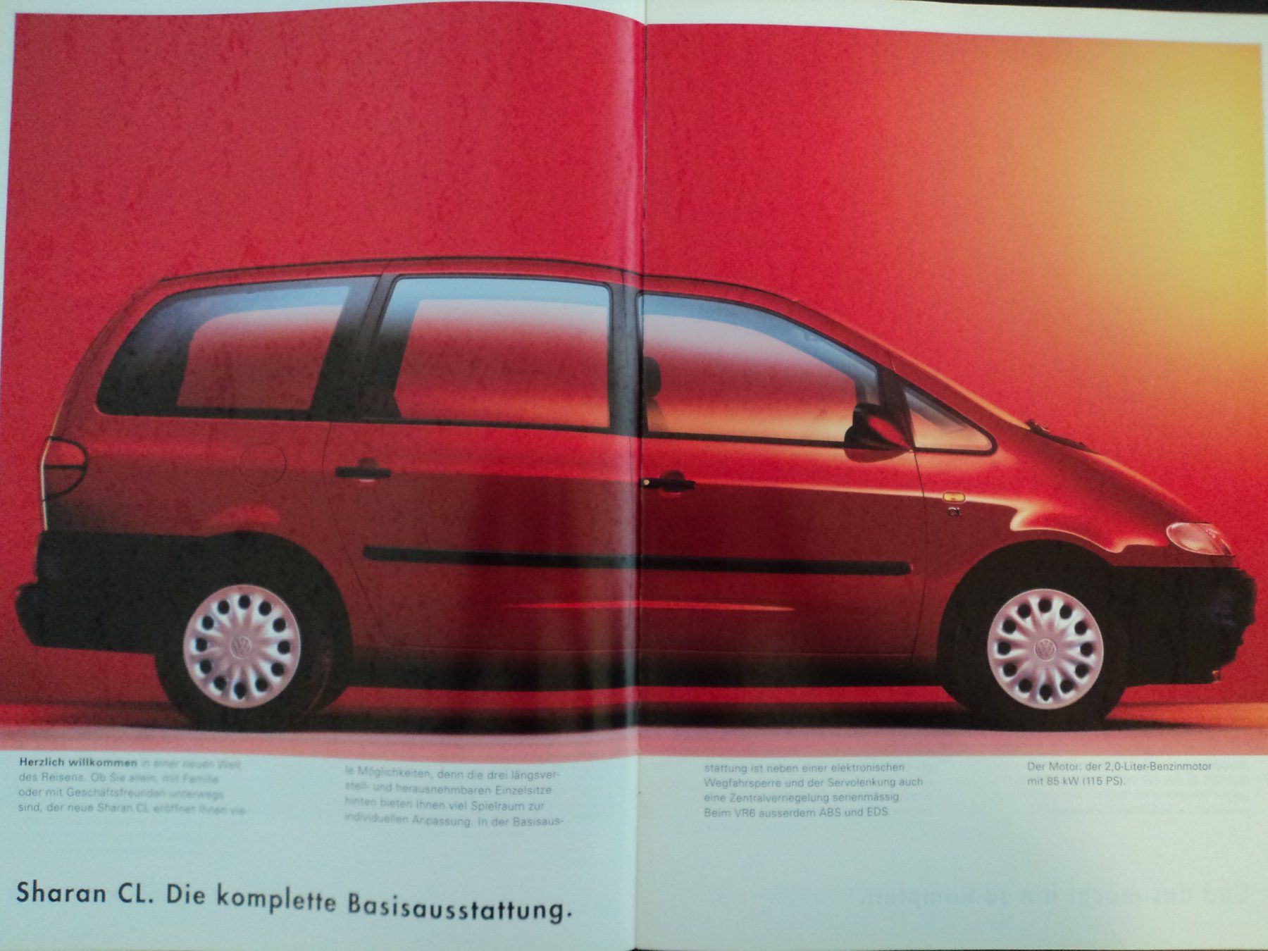 VW Documenti: Prospekt VW Volkswagen Sharan 1995 – Usato da Schwarzenburg venduto da modelCARama 5