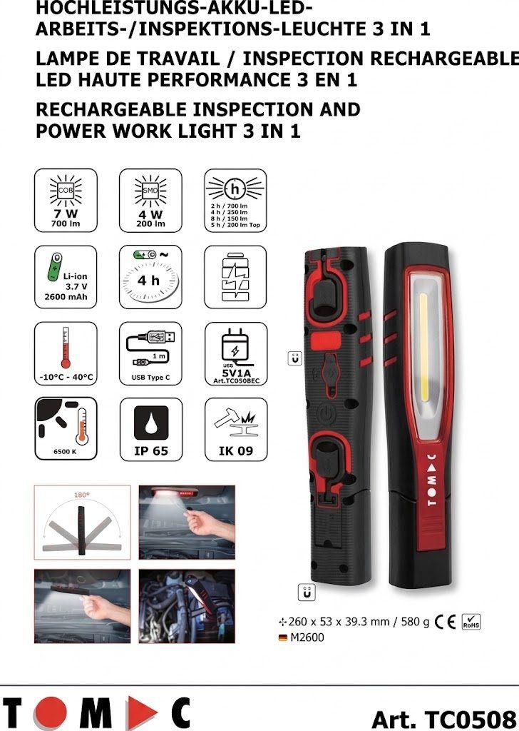 Lampade: Tomac LED Arbeitsleuchte NEU & OVP – Nuovo e nell'imballaggio originale da Jegenstorf venduto da Bracher_Store