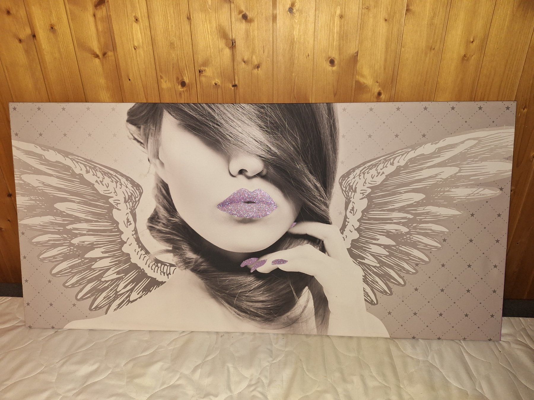 Foto & Immagini: Moderne Leinwand "Engel" mit Glitzer - Top Zustand! – Usato da Wynau venduto da Ziegler_Secondhand