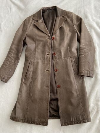 Toller, brauner vintage Echtledermantel, 36