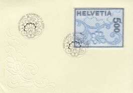 2000, Naba St. Gallen Stickerei Marke FDC, Erst Tag Brief