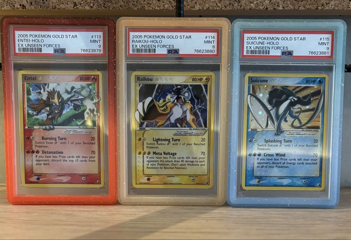 Pokémon Cartes à collectionner: ENTEI - RAIKOU - SUICUNE GOLD STAR PSA9 SEQUENTIAL  – D'occasion à Oberrohrdorf par HOLO_LEGENDS