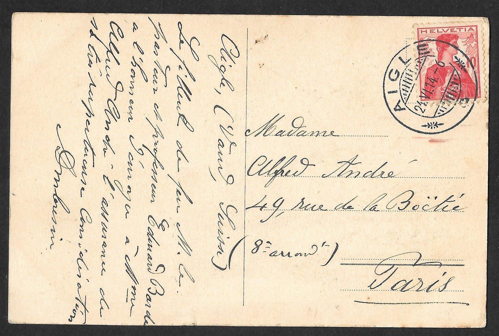 Cartoline postali: Aigle et le Chamossaire – Usato da Olten venduto da clotaldi 1