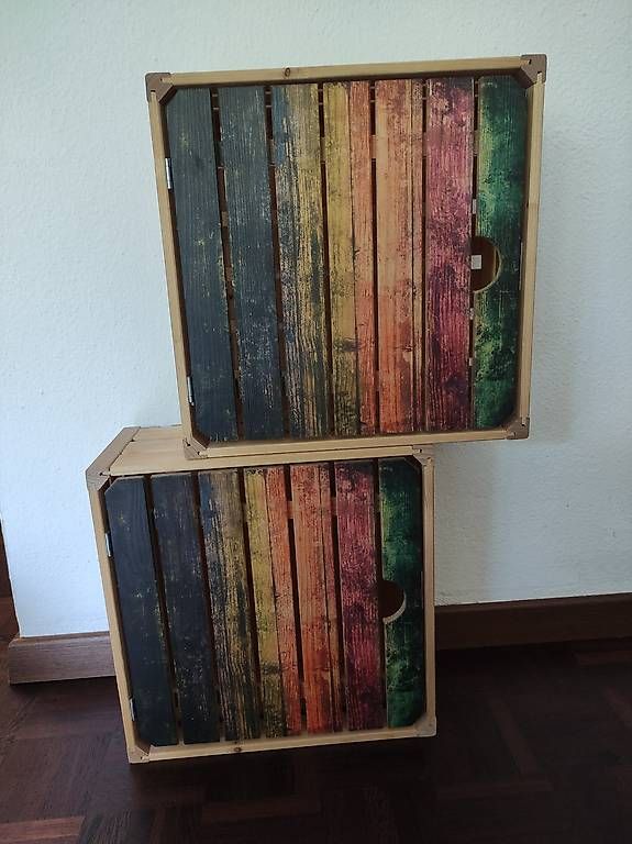 Casse di trasporto: Cassette in legno colorate  – Usato da Viganello venduto da biz_cp9h