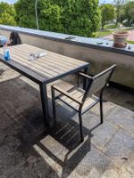 Gartentisch mit 5 Armlehnstühlen, Aluminium/Kunststoff