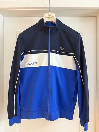 Lacoste Sport Trainingsjacke, Gr. M, navy/blau/weiss