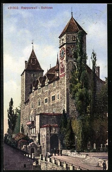 Ansichtskarten: AK Rapperswil, Blick auf das Schloss – Gebraucht aus Berlin von bartko-reher