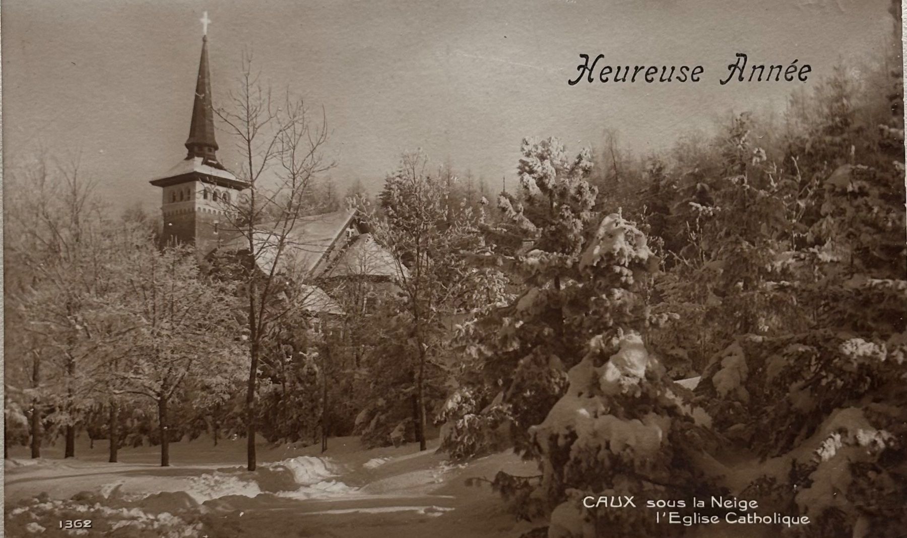 Cartoline postali: Caux, Heureuse Année, Neujahr, Philatelie – Usato da Frauenfeld venduto da Merk52