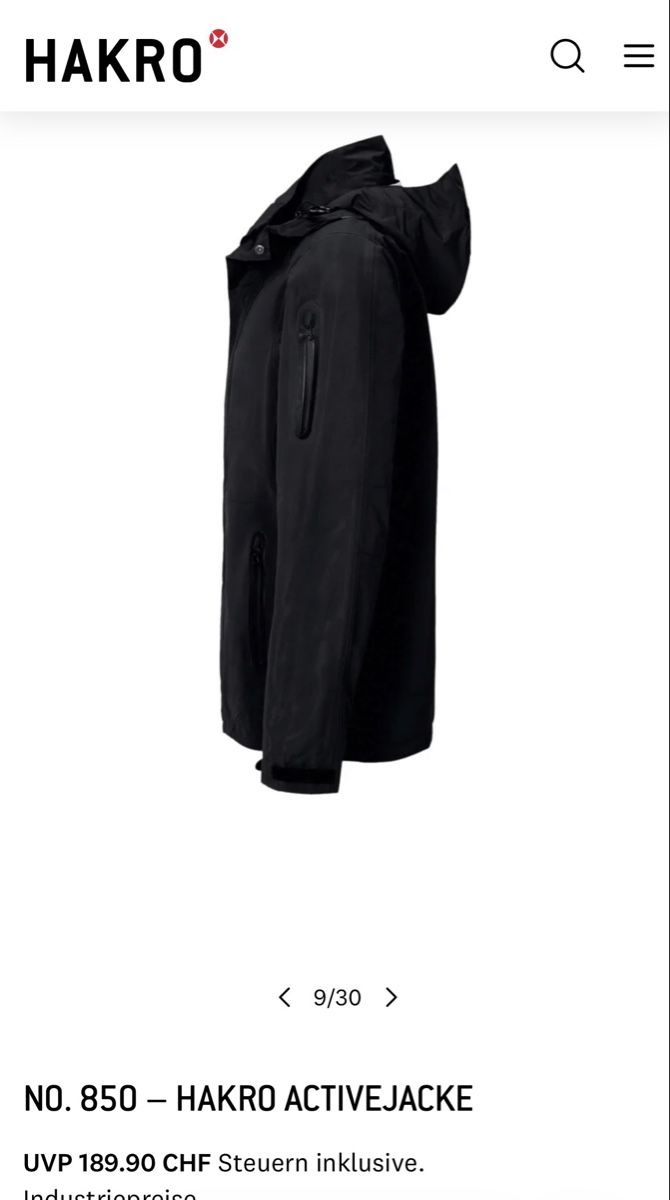 Giacche: Hakro Active Jacke, Schwarz, Grösse XXL - Top! – Nuovo e nell'imballaggio originale da Altdorf UR venduto da Lilelo82 1
