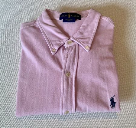 RALPH LAUREN Hemd, featherweight mesh,Grösse L, rosa/flieder