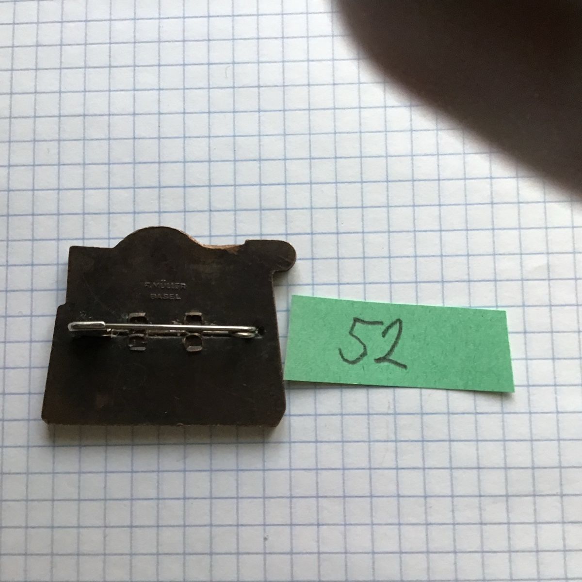 Basler Placchette & Badge: Baslerfasnachtsplaketten kupfer 1952 – Usato da Arlesheim venduto da printz01