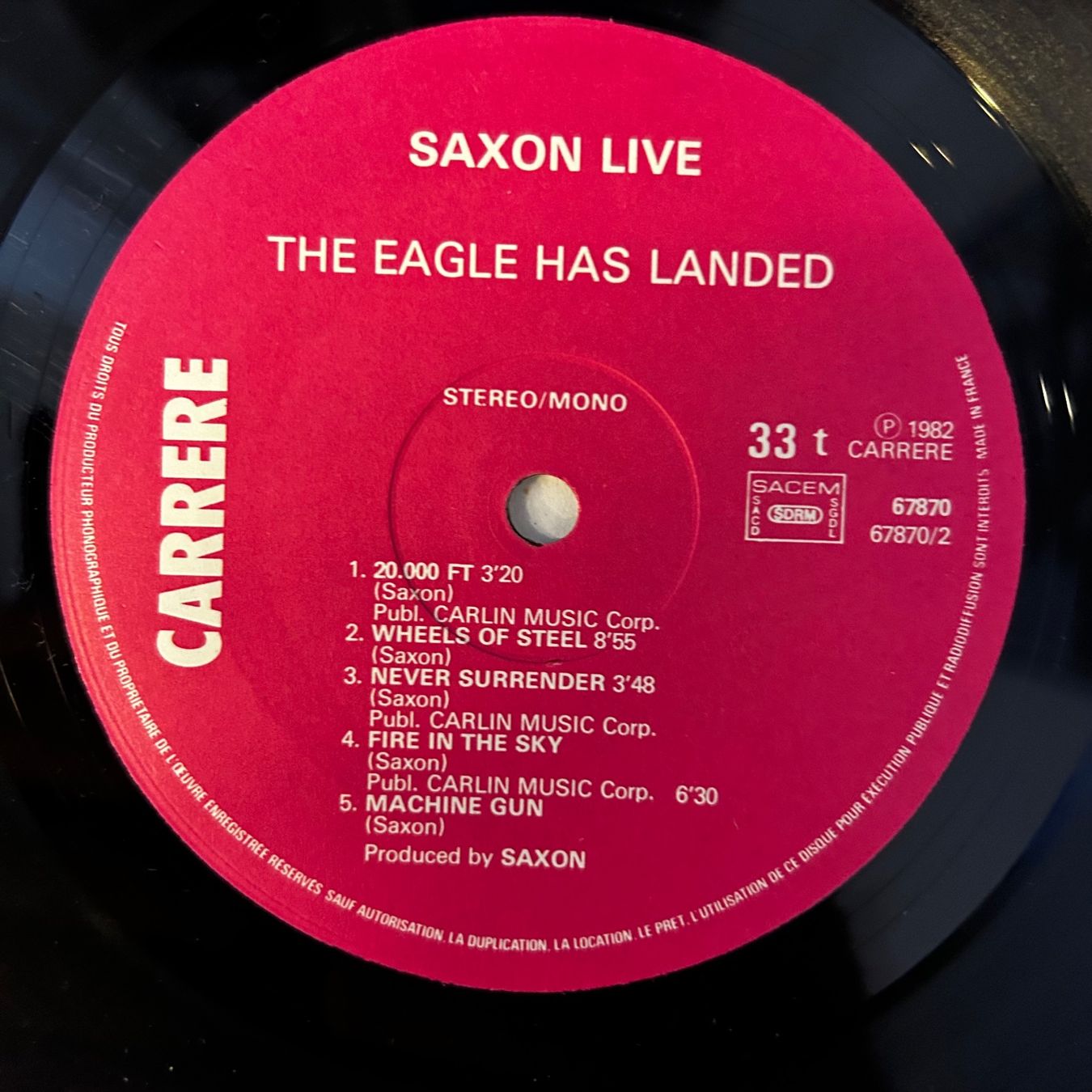 Dischi in vinile: Saxon - The Eagle Has Landed "Live", Vinyl Schallplatte – Usato da Aesch BL venduto da BlueMusicRecords 3