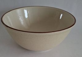 Schöne Rössler 20 cm Keramik Schale beige Vintage