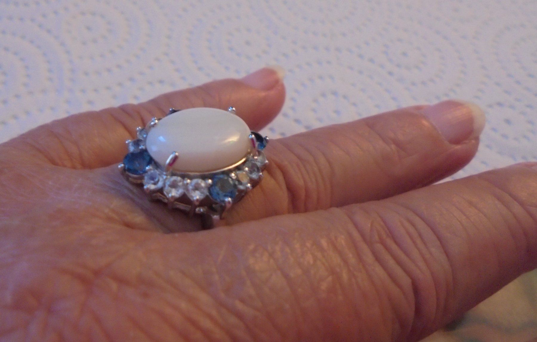 Anelli: Echtschmuck: Weisser Opal-Silberring 17/53 – Nuovo (secondo la descrizione) da Zuchwil venduto da maumauchi 3