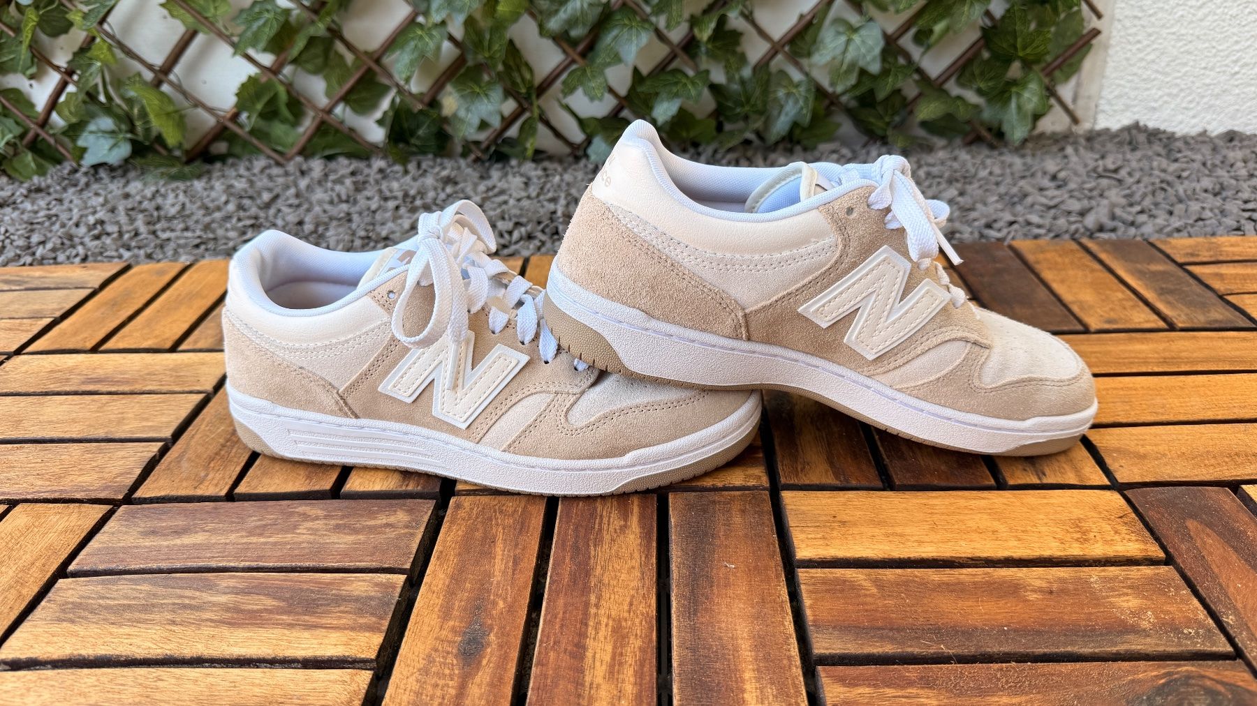 New Balance Herrenschuhe: New Balance 480 Sneaker beige Gr. 39.5 – Gebraucht aus Auw von lili_jos