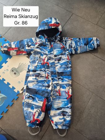 Reima Skianzug Winteroverall blau gemustert Grösse 86