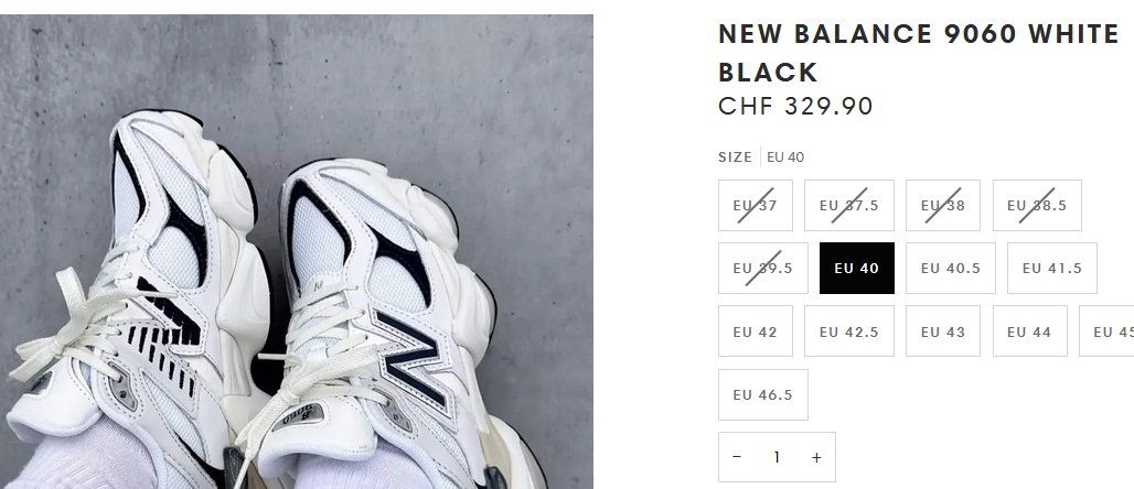 New Balance Scarpe da uomo: Sneakers New Balance 9060 .42.5 – Nuovo e nell'imballaggio originale da Collonges venduto da arashee 9
