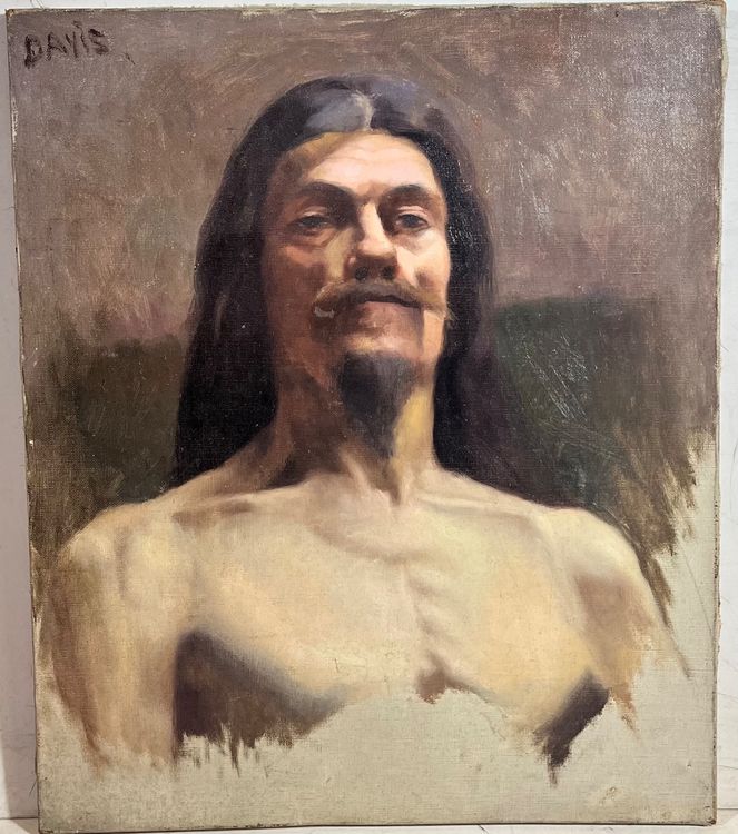 Warren B. Davis (1865-1928) Ölgemälde von eine Mann (Gebraucht) in Root ...