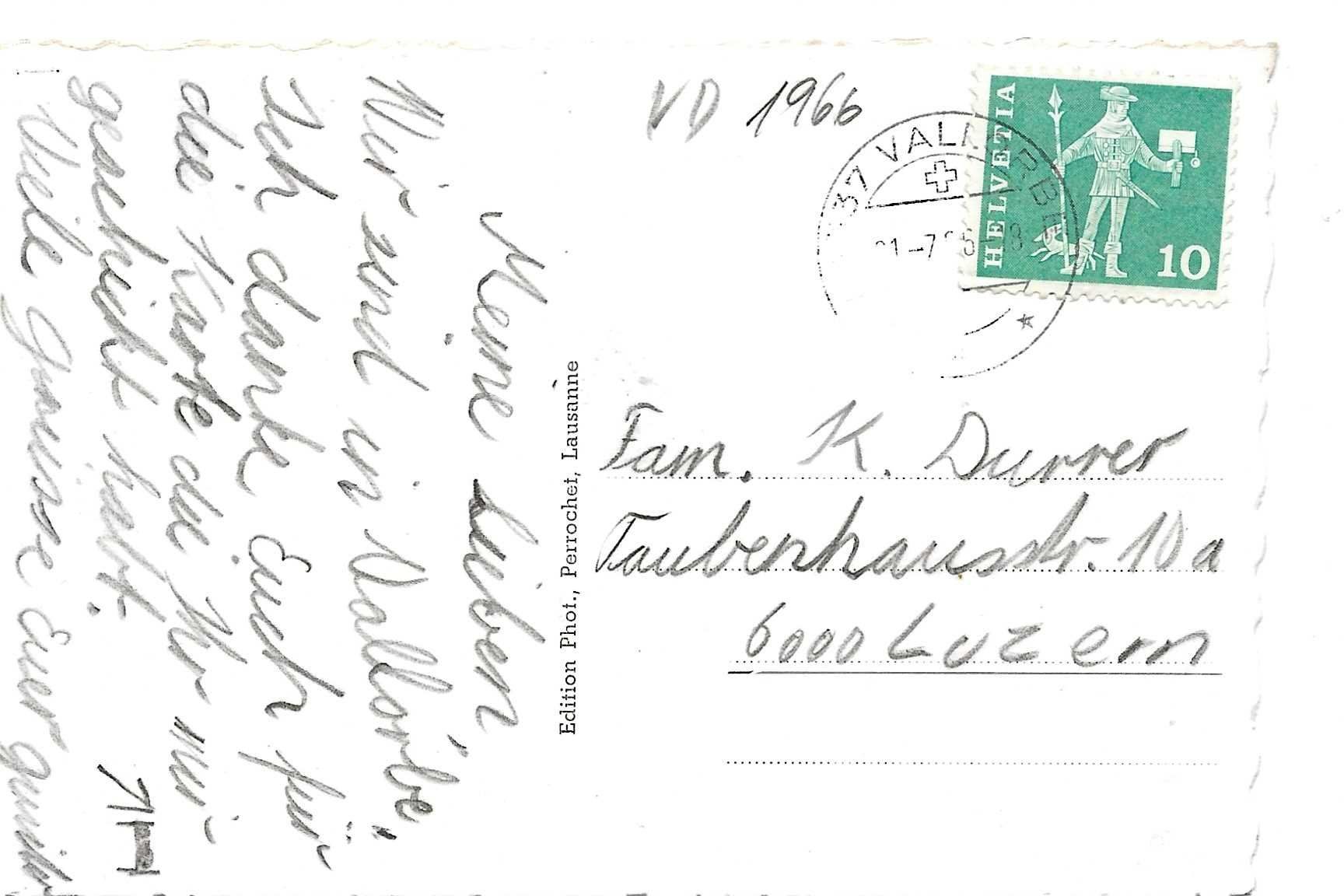 Cartoline postali: Vallorbe VD Dorfansicht vom See 1966 gut erhalten – Usato da Ennetmoos venduto da Ambuman 1