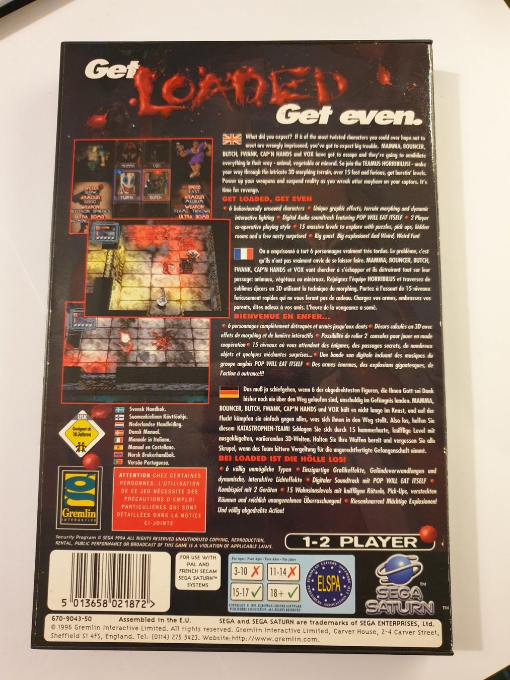 Sega Spiele: Loaded / Sega Saturn – Gebraucht aus Rain von Rou_z26r 1