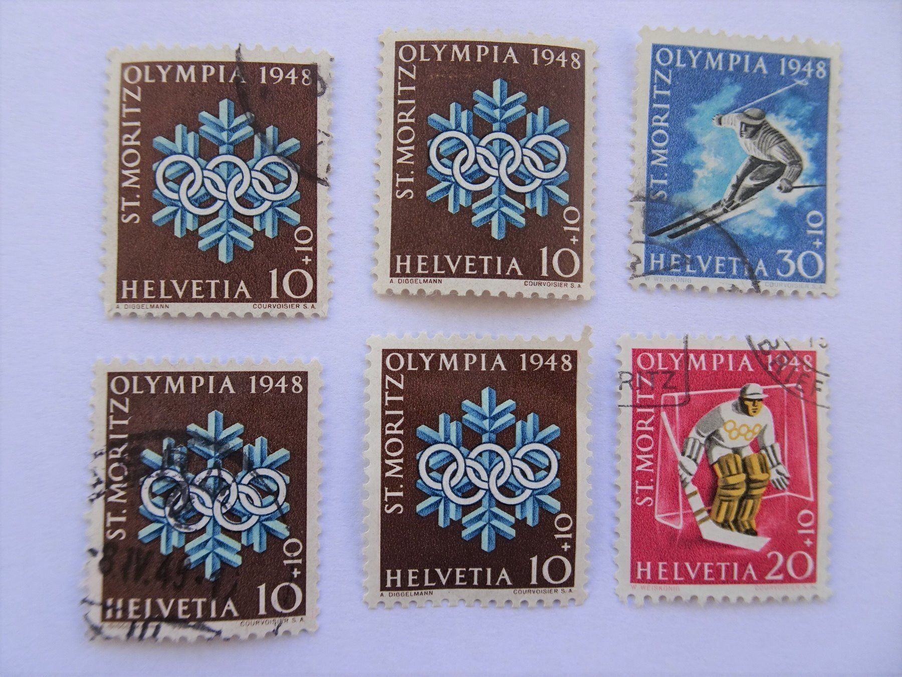 Tous les timbres: 1948**und normal gestempelt – D'occasion à Aadorf par Chnorli-Furz