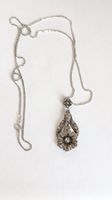 Pendentif- Broche Fleur Art Déco en Argent 935!