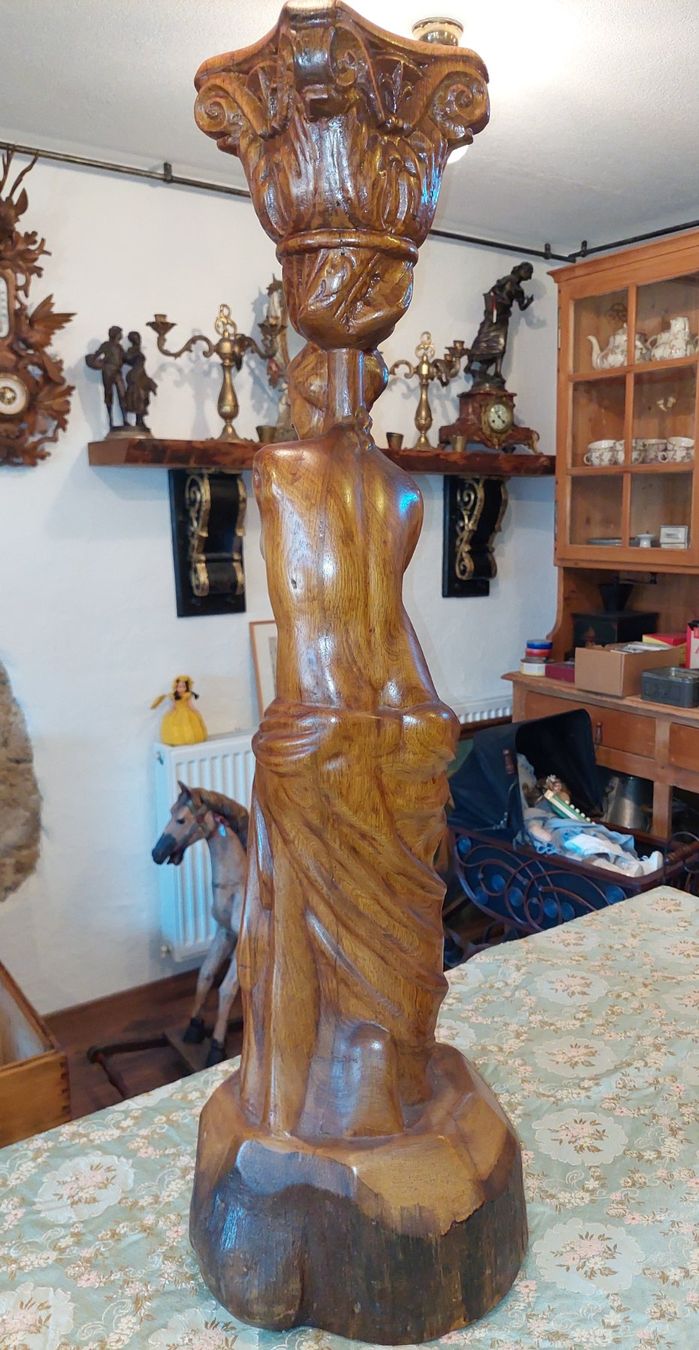 Skulpturen & Statuen: Grosse Holzskulptur im Jugendstil, Hartholz – Gebraucht aus Siblingen von rantiques 3