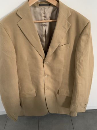 Gianfilipo Benci Sakko, Grösse 56 Beige sommer ler Leinen!