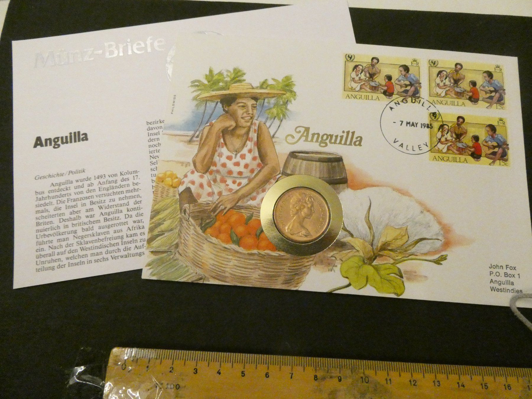 Tutti le monete: Anguilla 1985, Münzbrief mit Beschrieb – Nuovo (secondo la descrizione) da Hinterforst venduto da Rohusri
