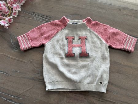 Tommy Hilfiger Pullover Baumwolle weiss rosa Gr. 110