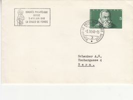 Sonderstempel A. 449 La Chaux de Fonds 1948, mit Inhalt