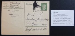 Deutsches Reich Ganzsache 4 Mt. nach Kriegsende