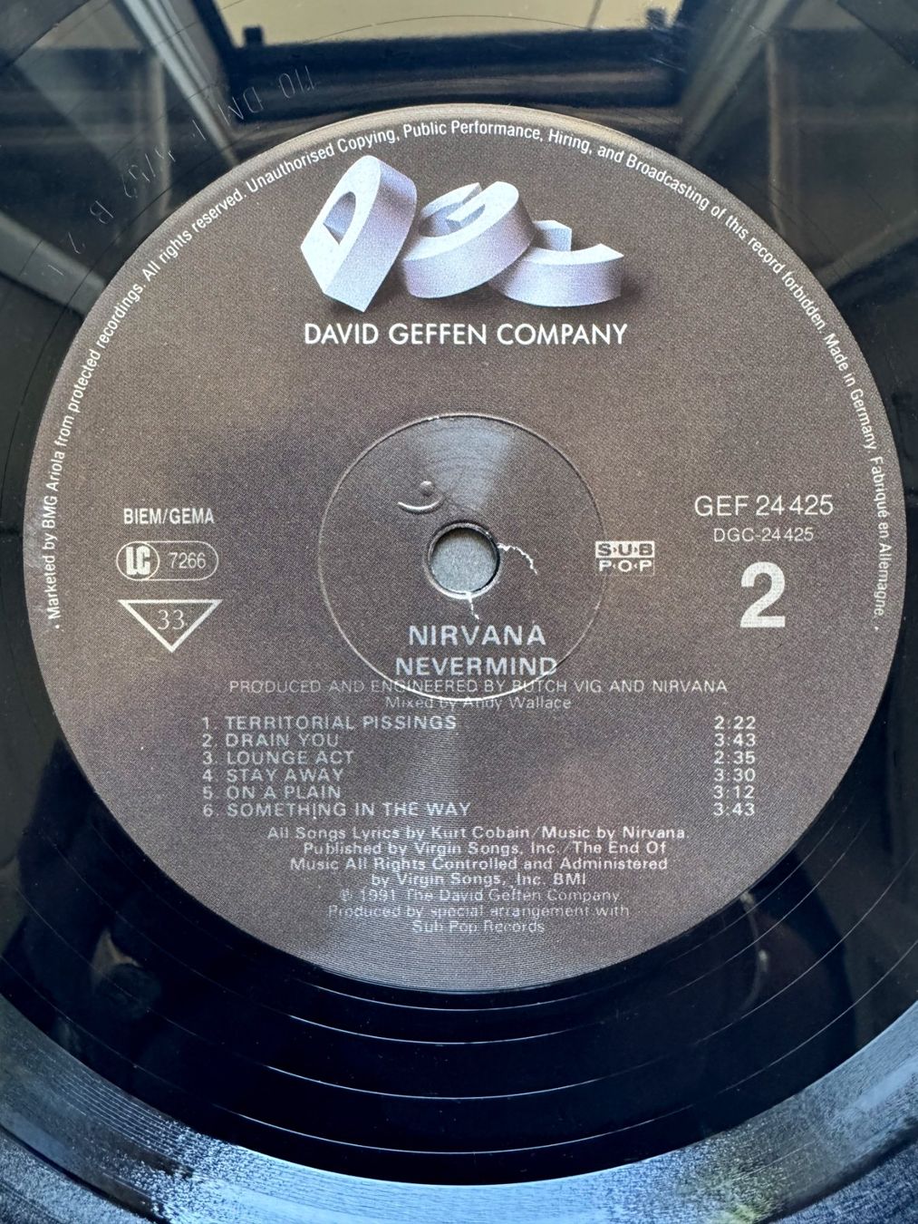 Schallplatten: Nirvana. Nevermind. LP. 1st German Press. 1991. Excellent. – Gebraucht aus Zürich von Tulsa1968 3