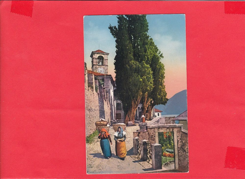 Brissago, Piazza della Chiesa-belebt-coloriert | Kaufen auf Ricardo