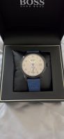 Hugo Boss Uhr Herren Lederarmband blau mit Box Neu