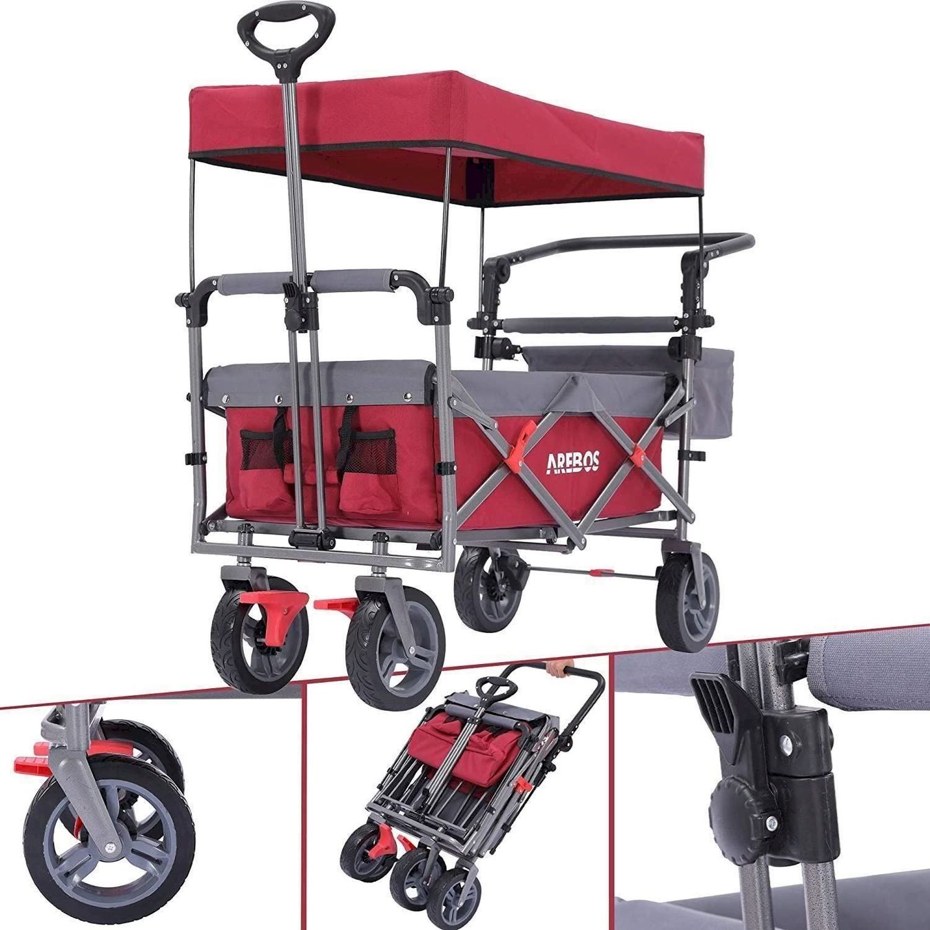 Giocattoli: Bollerwagen faltbar mit Dach rot – Nuovo e nell'imballaggio originale da Bottighofen venduto da zaap 1