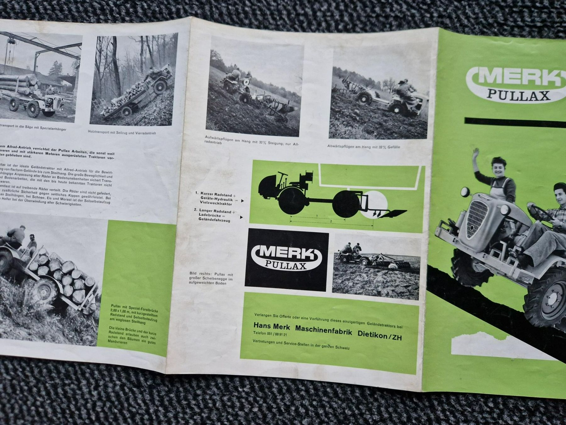 Merk Pullax Trattori: Original Prospekt Merk-Pullax Transporter, sehr selten – Usato da Dürnten venduto da Bachtel84 2