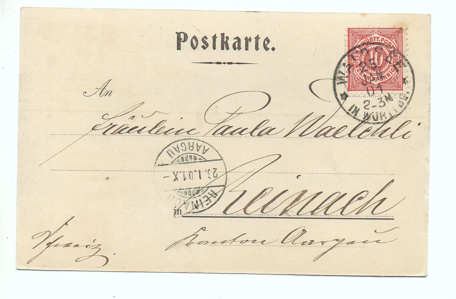 Cartes postales: Gruss aus WALDSEE 1901 – D'occasion à Jona par philajona 1